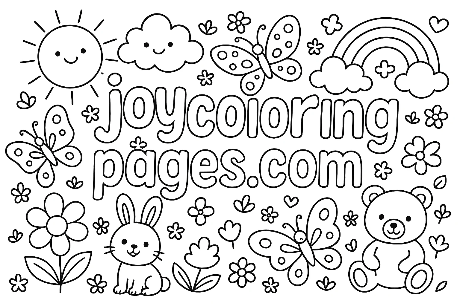 Joy Coloring Pages with Cute Characters